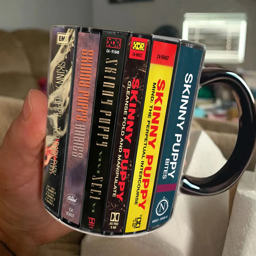 Skinny Puppy Albums Cassette Collection Retro Accent Mug