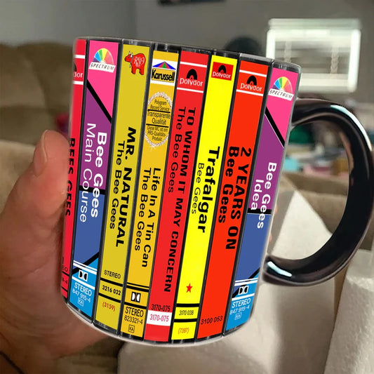 Bee Gees Albums Cassette Collection Accent Mug