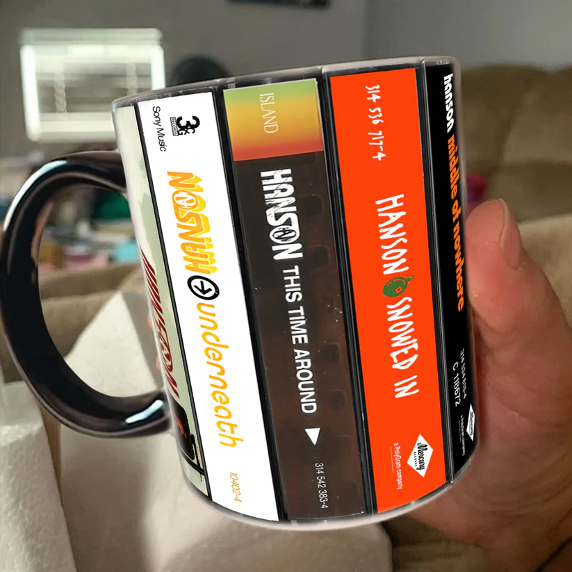 Hanson Albums Cassette Collection Retro Accent Mug