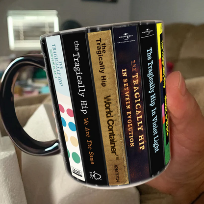 The Tragically Hip Albums Cassette Collection Retro Accent Mug