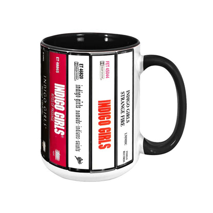 Indigo Girls Albums Cassette Collection Retro Accent Mug