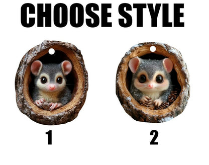 Opossum Wood Ornament Christmas Gift for Opossum Lover