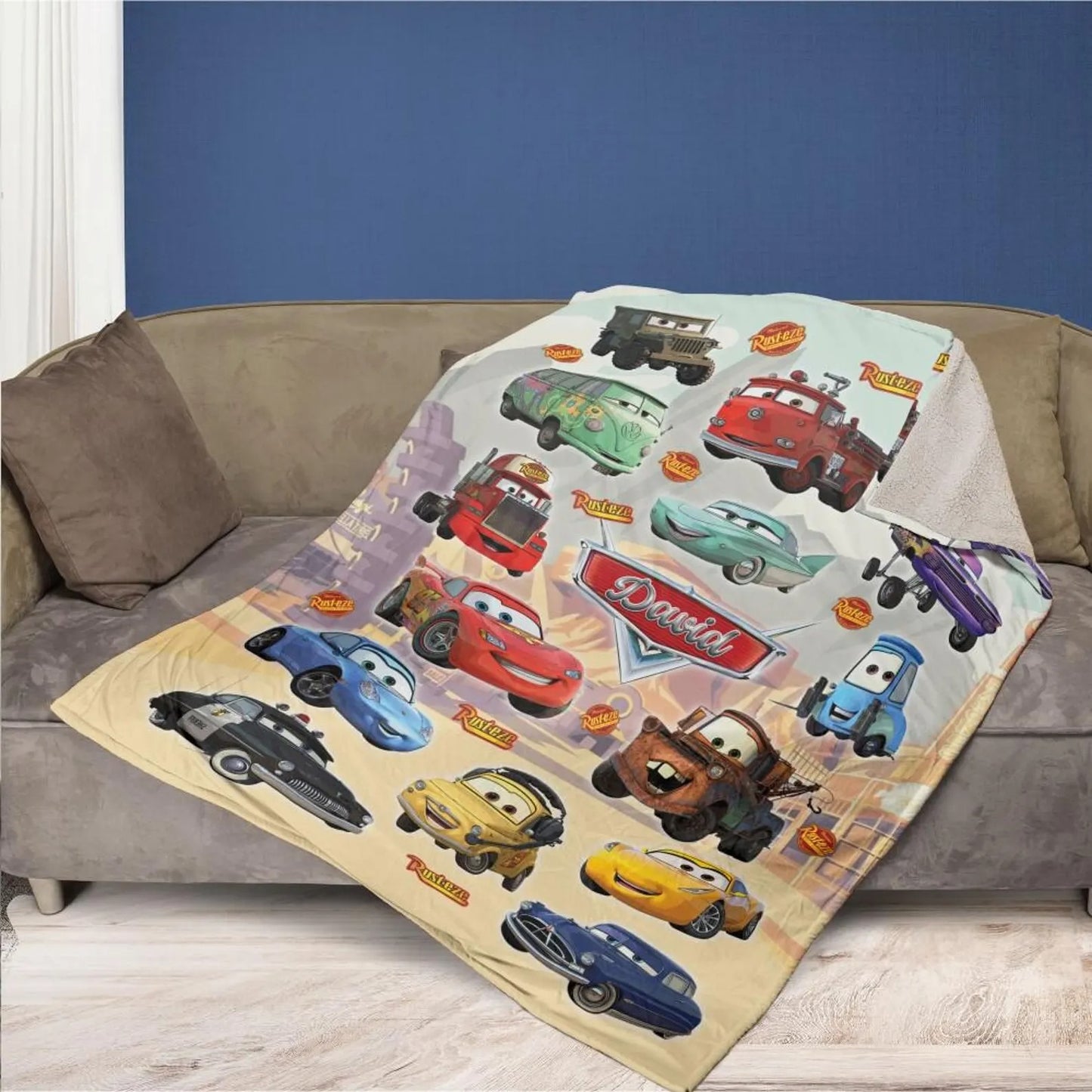 Personalized Cars Blanket