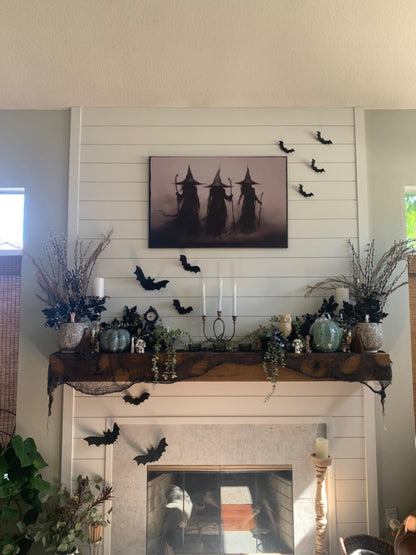 Witch Canvas, Witch Halloween Poster, Wall Decor
