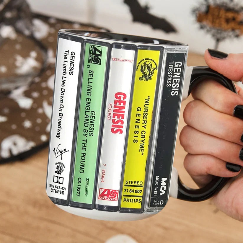 Genesis Albums Cassette Collection Retro Accent Mug