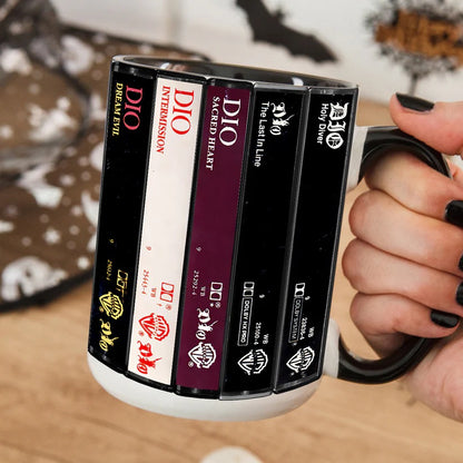 Dio Albums Cassette Collection Retro Accent Mug