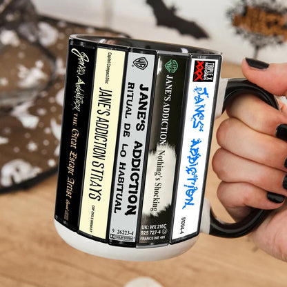 Jane's Addiction Albums Cassette Collection Retro Accent Mug