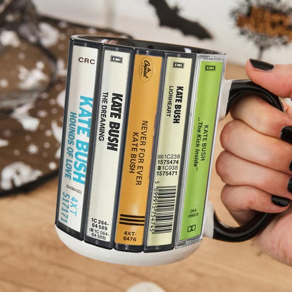 Kate Bush Albums Cassette Retro Collection Accent Mug