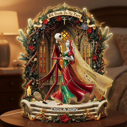 Gothic Dancing Couple, Personalized Gifts For Couple Acrylic Light Box