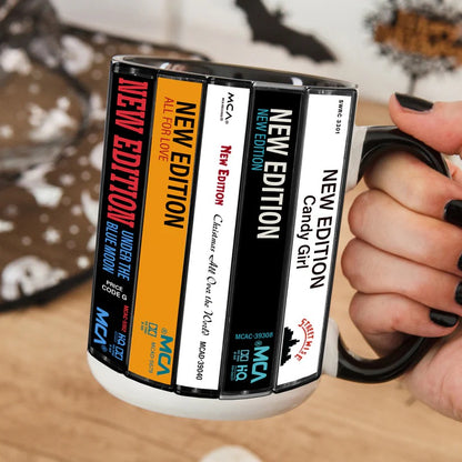 New Edition Albums Cassette Retro Collection Accent Mug