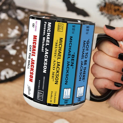 Michael Jackson Albums Retro Cassette Collection Accent Mug