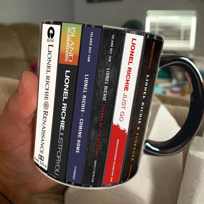 Lionel Richie Albums Cassette Collection Retro Accent Mug