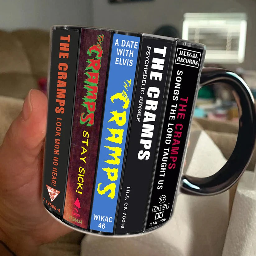 The Cramps Albums Cassette Collection Retro Accent Mug