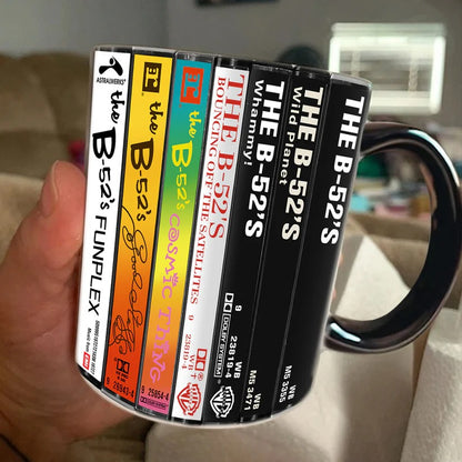 The B-52's Albums Cassette Collection Retro Accent Mug