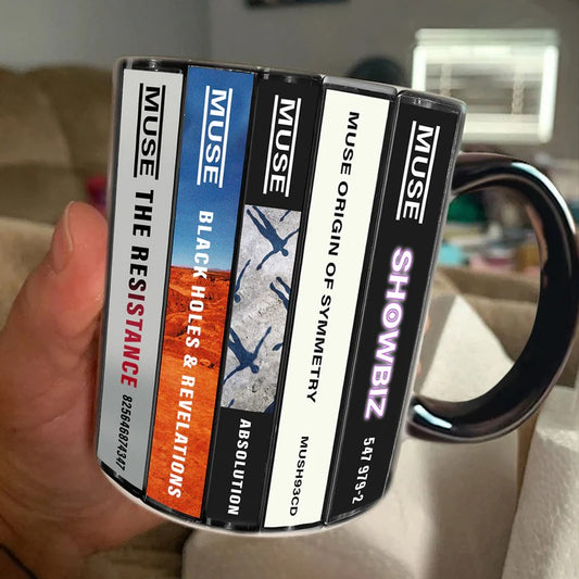 Muse Albums Cassette Collection Retro Accent Mug