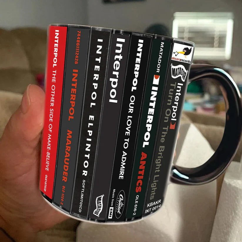 Interpol Albums Cassette Collection Retro Accent Mug
