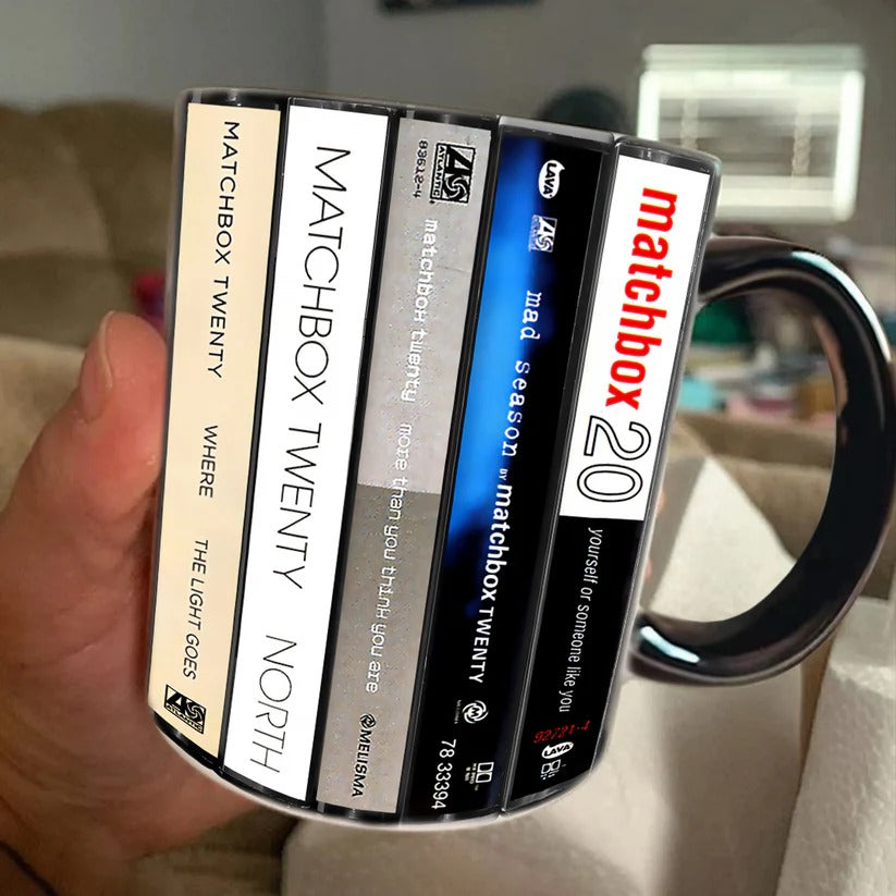 Matchbox Twenty Albums Cassette Collection Retro Accent Mug