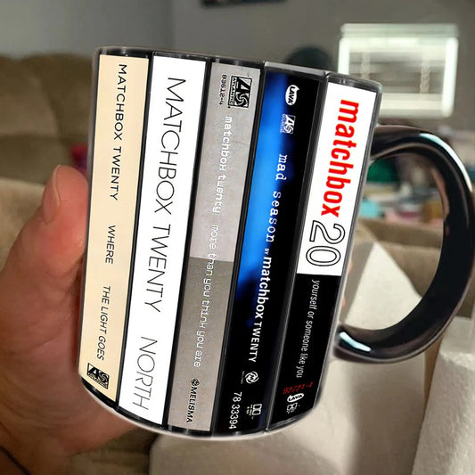 Matchbox Twenty Albums Cassette Collection Retro Accent Mug