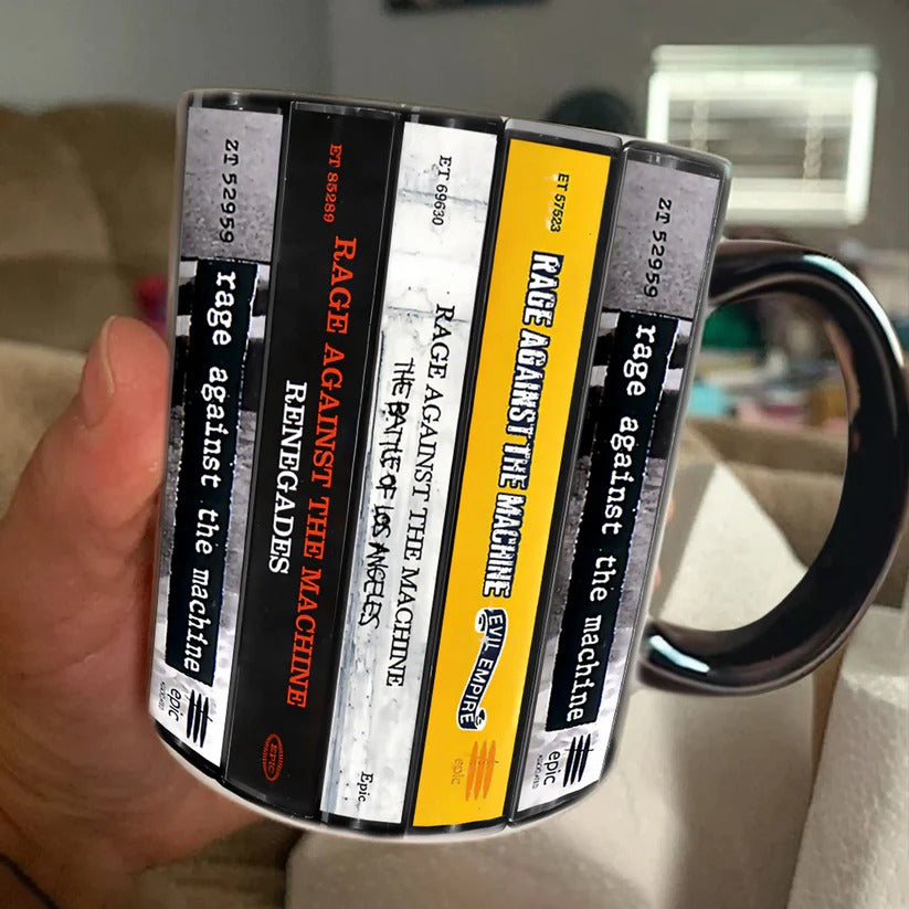 Rage Against The Machine Albums Cassette Collection Retro Accent Mug