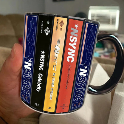 NSYNC Albums Cassette Collection Retro Accent Mug