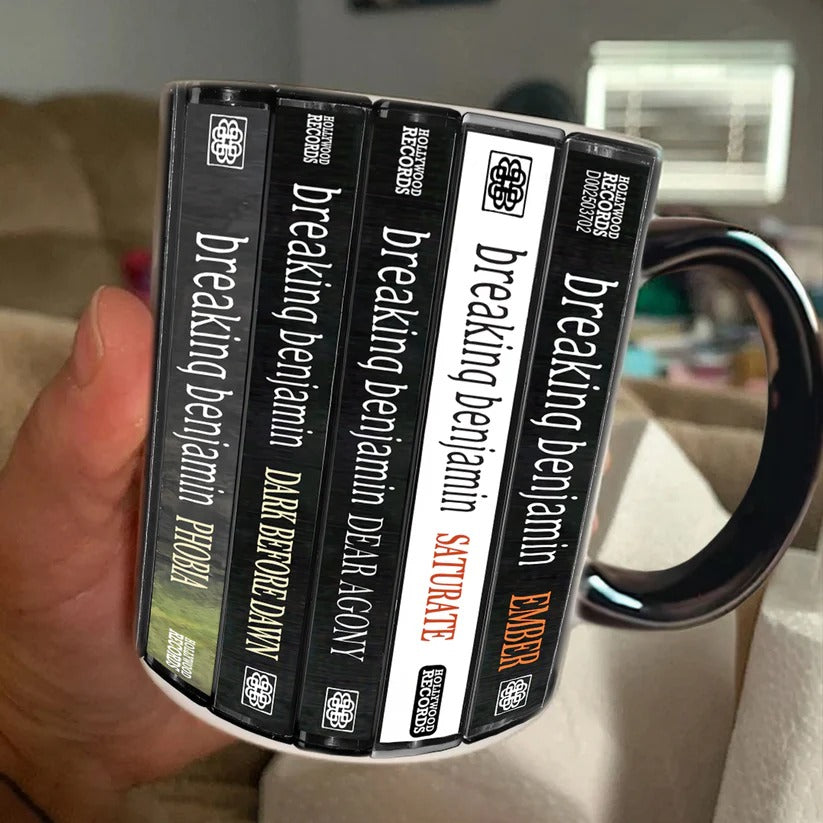 Breaking Benjamin Albums Cassette Collection Retro Accent Mug
