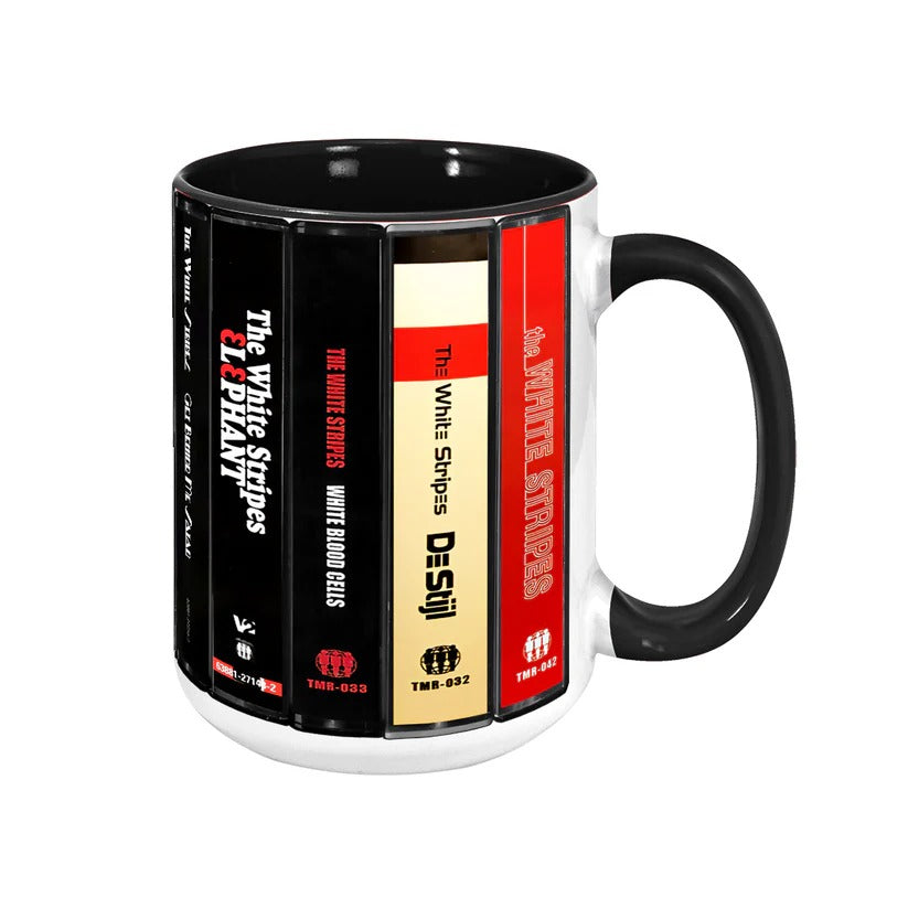 The White Stripes Albums Cassette Collection Retro Accent Mug