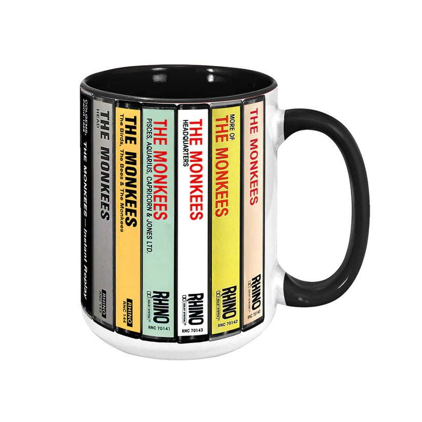 The Monkees Albums Cassette Collection Retro Accent Mug