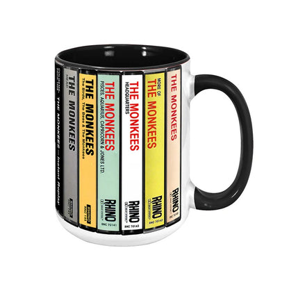 The Monkees Albums Cassette Collection Retro Accent Mug