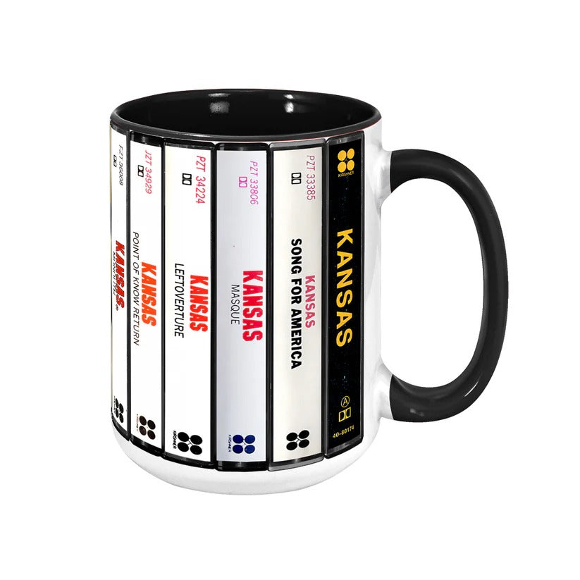Kansas Albums Cassette Collection Retro Accent Mug