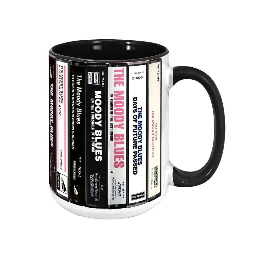 The Moody Blues Albums Cassette Collection Retro Accent Mug