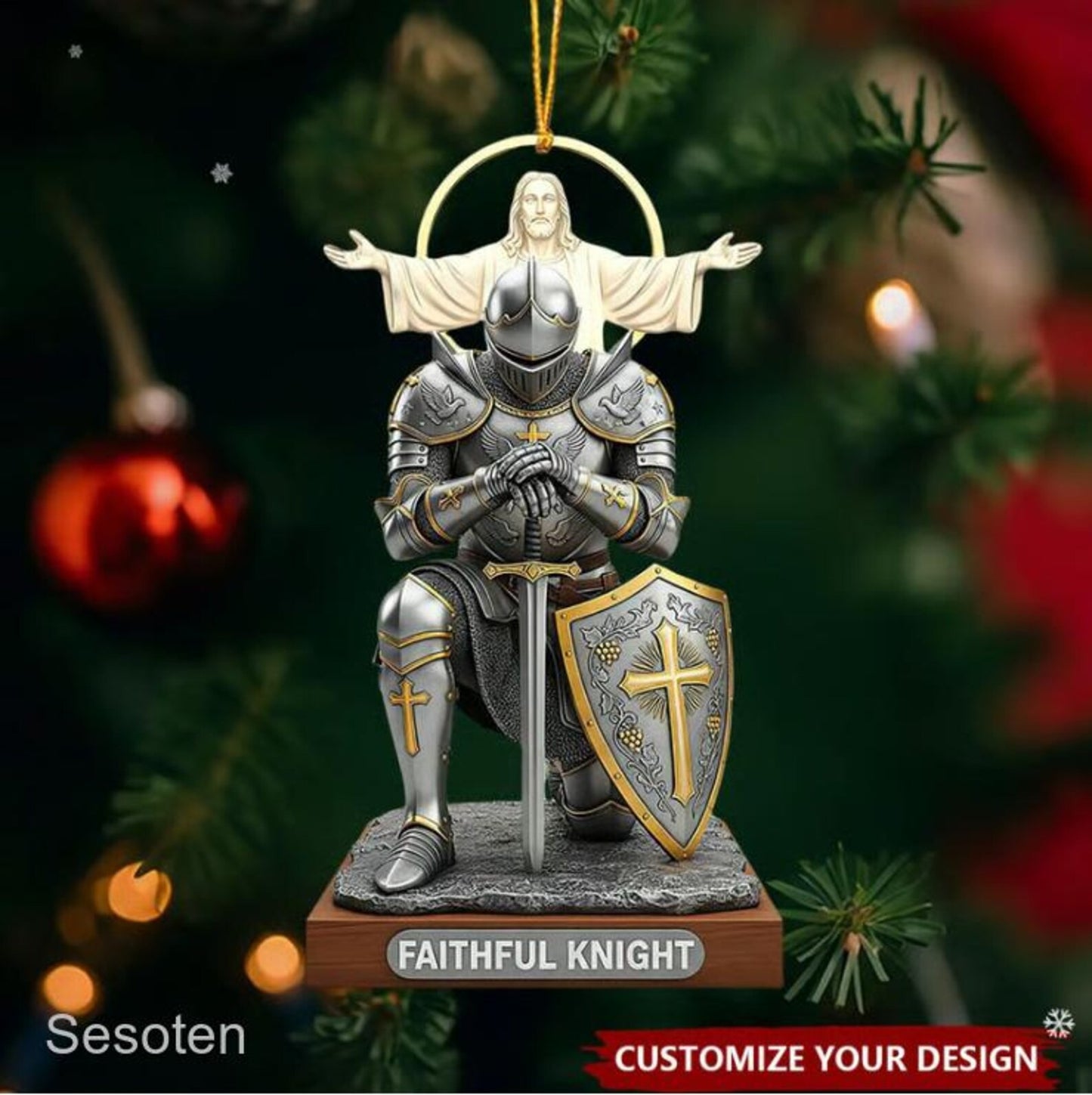 Christian Faithful Knight Ornament