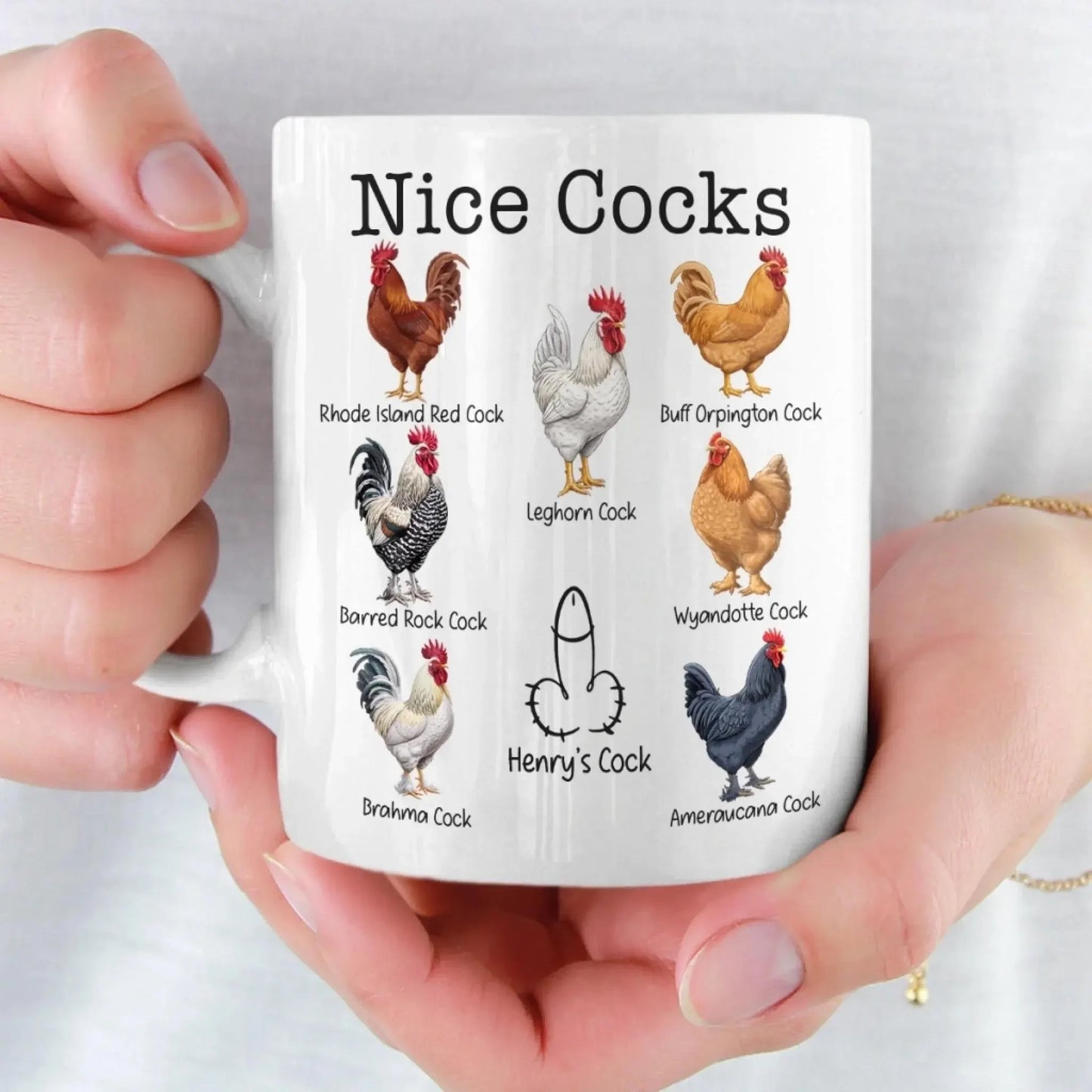 Nice Cocks Mug, Funny Couple Gift for Husband Wife, Wedding Gift for Him Her