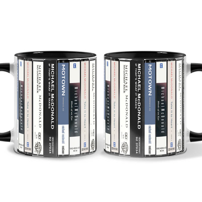 Michael McDonald Albums Cassette Collection Retro Accent Mug