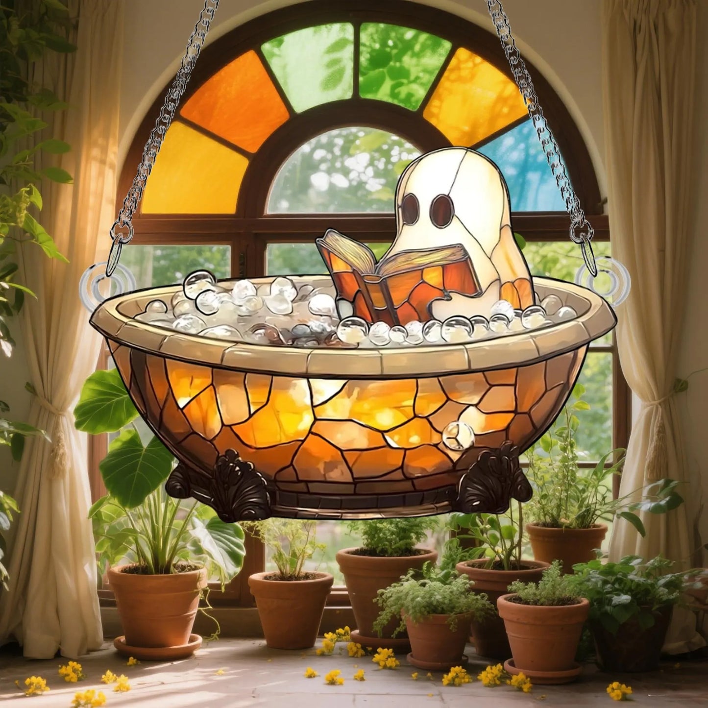 Ghost Plant Acrylic Window, Acrylic Window Hanging