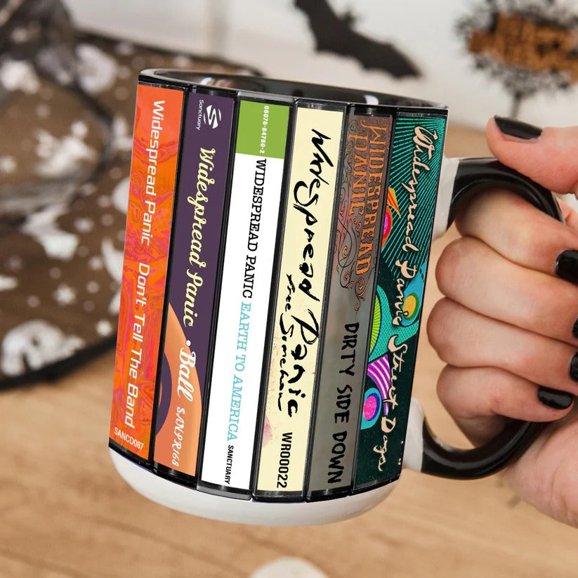 Widespread Panic Albums Cassette Collection Retro Accent Mug