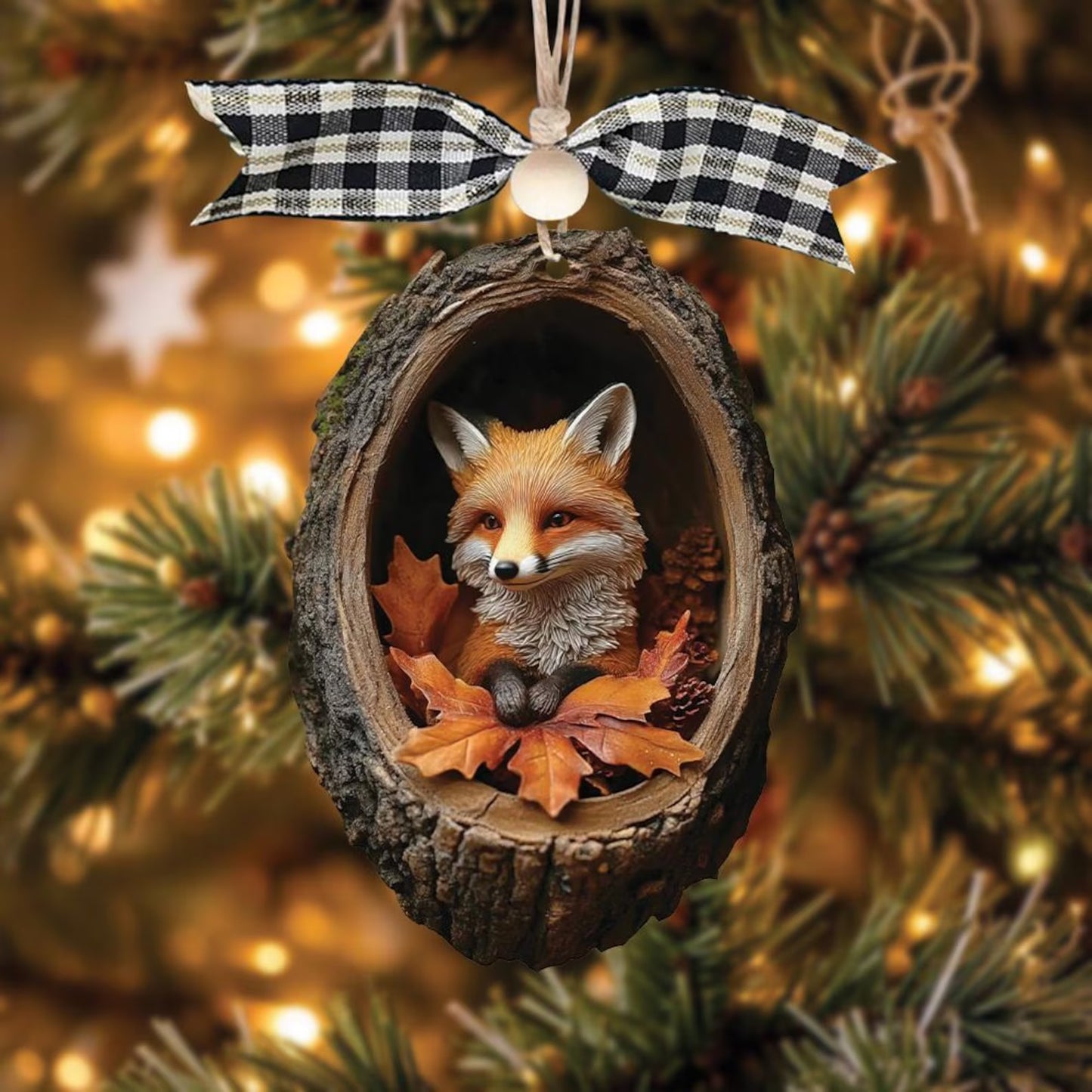 Fox Ornament, Christmas Decoration, Perfect Holiday Gift for Nature Lovers