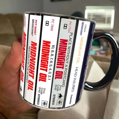Midnight Oil Albums Cassette Collection Retro Accent Mug
