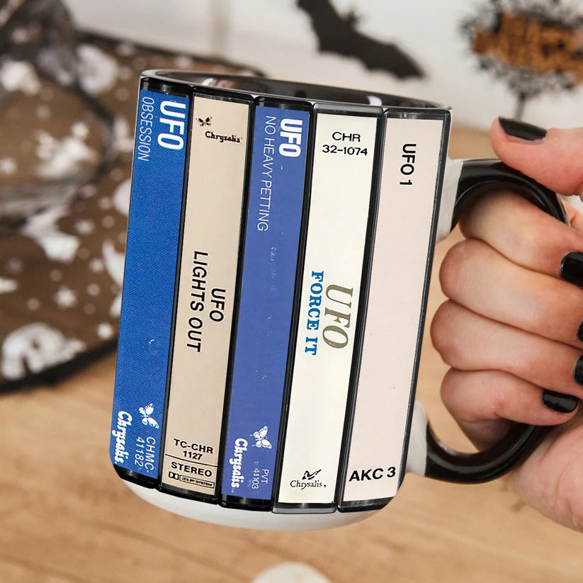 UFO Albums Cassette Collection Retro Accent Mug