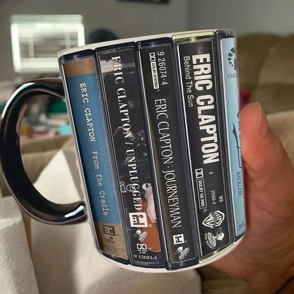 Eric Clapton Albums Cassette Retro Collection Accent Mug