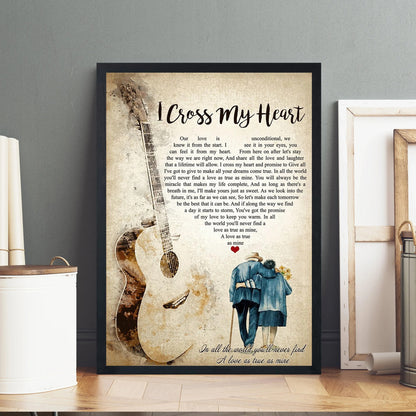 I Cross My Heart - Couple Canvas And Poster
