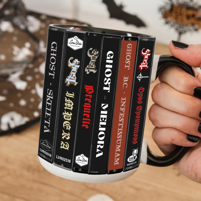 Ghost Albums Cassette Collection Retro Accent Mug