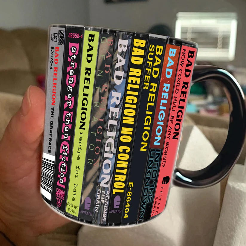 Bad Religion Albums Cassette Collection Retro Accent Mug
