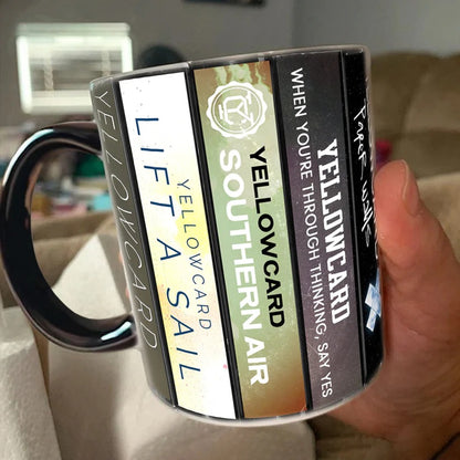 Yellowcard Albums Cassette Collection Retro Accent Mug