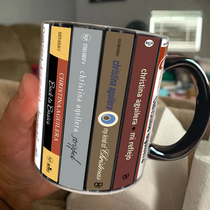 Christina Aguilera Albums Cassette Collection Retro Accent Mug