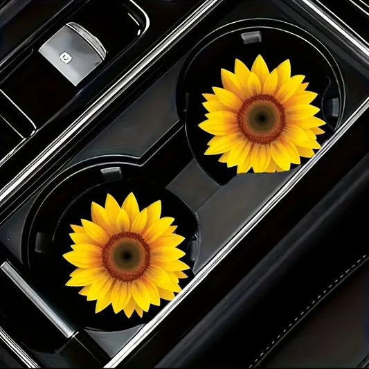 Bright Bloom Sunflower Car Coaster