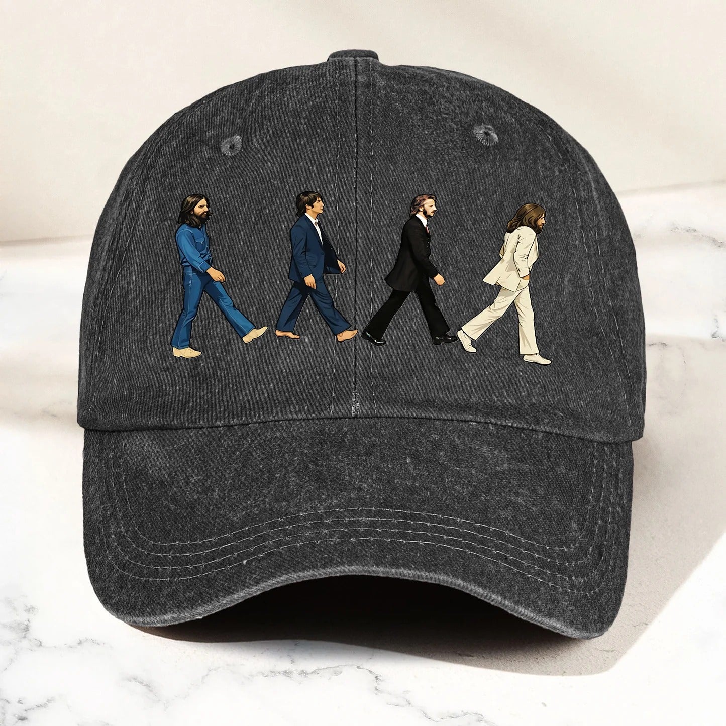 Abbey Road Denim Dad Cap - Retro Vintage Dad Cap Gift For Dad