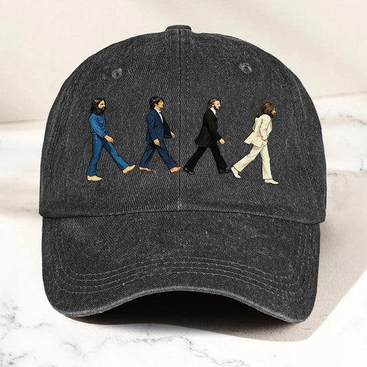 Abbey Road Denim Dad Cap - Retro Vintage Dad Cap Gift For Dad