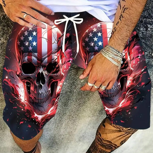 Skull Flag - Beach Short Quick Dry