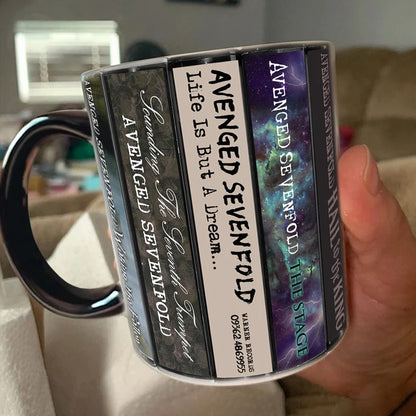 Avenged Sevenfold Albums Cassette Collection Retro Accent Mug
