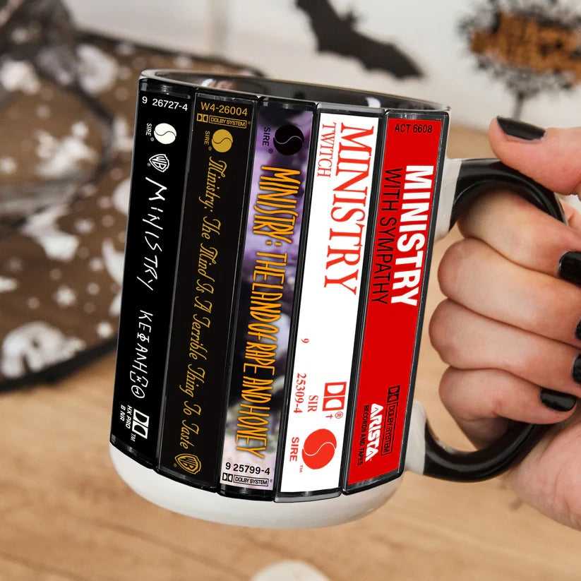 Ministry Albums Cassette Retro Collection Accent Mug